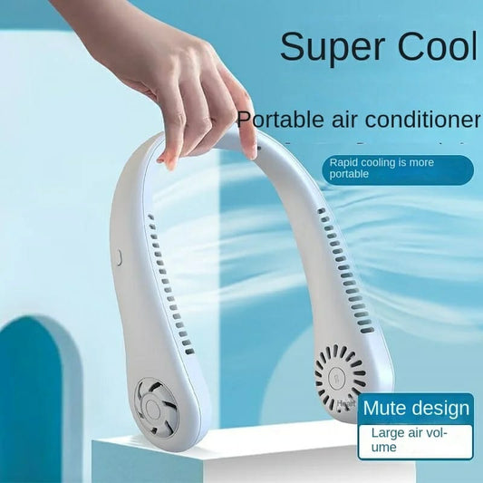 Bladeless Neck Fan – 360° Airflow, USB Rechargeable