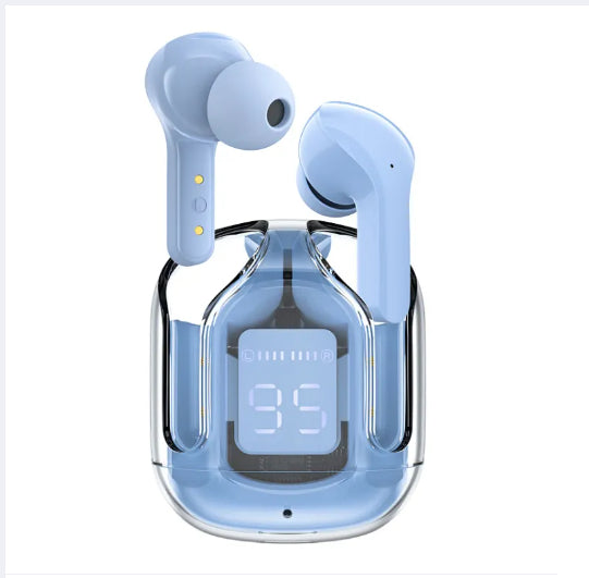Air 31 Transparent Wireless Earbuds – HiFi Stereo Sound & LED Battery Display