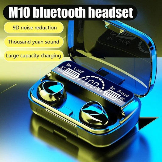 M10 Wireless Earbuds – Bluetooth 5.3, LED Display