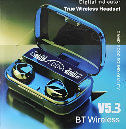 M10 Wireless Earbuds – Bluetooth 5.3, LED Display
