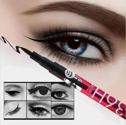 (pack of 2) 2-in-1 Waterproof Winged Eyeliner Stamp & Liquid Pen
