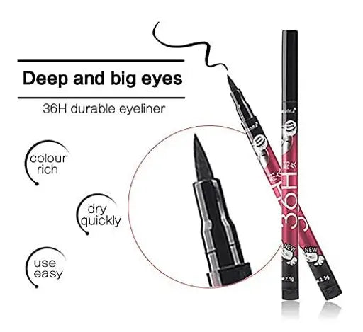 (pack of 2) 2-in-1 Waterproof Winged Eyeliner Stamp & Liquid Pen