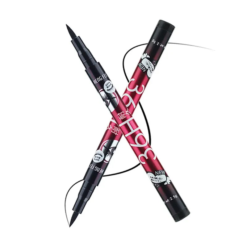 (pack of 2) 2-in-1 Waterproof Winged Eyeliner Stamp & Liquid Pen