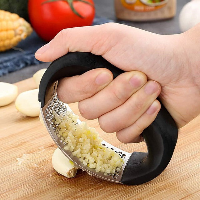 Premium Stainless Steel Garlic Press Rocker & Mincer