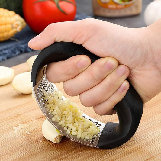 Premium Stainless Steel Garlic Press Rocker & Mincer