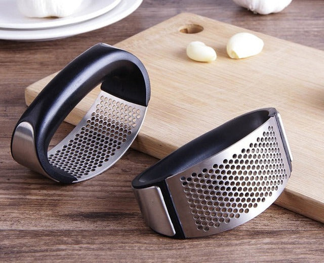 Premium Stainless Steel Garlic Press Rocker & Mincer