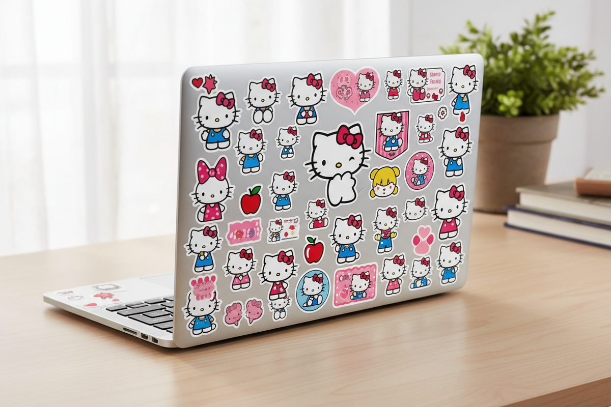 Cute Hello Kitty Laptop Stickers & Decals - Waterproof