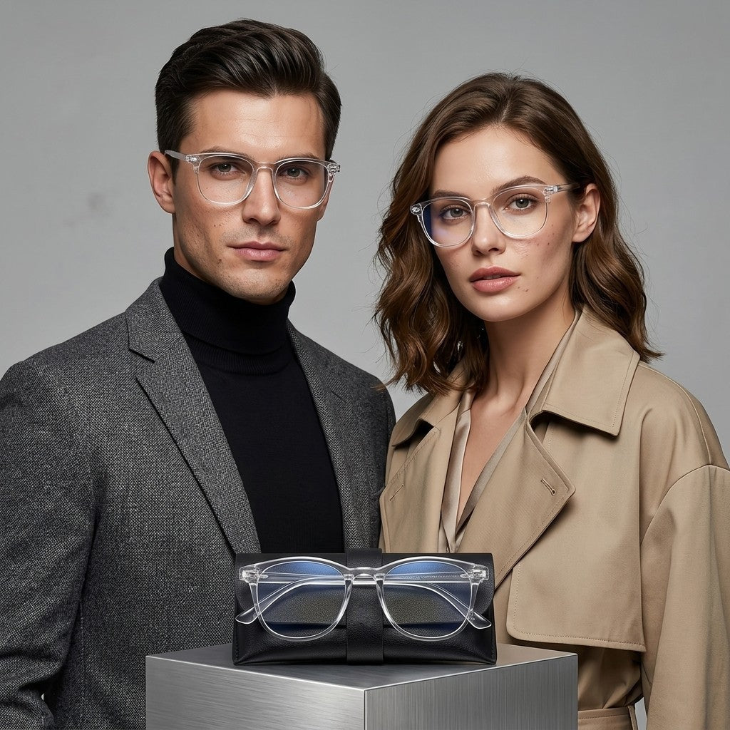 Transparent UV400 Blue Light Blocking Glasses for Men & Women Protect Your Eyes from Mobile and Laptop Rays