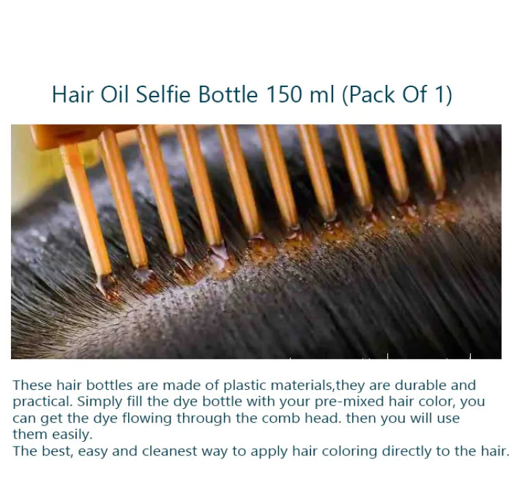 Premium Hair Oil Applicator Bottle with Root Comb - Mess-Free Oiling