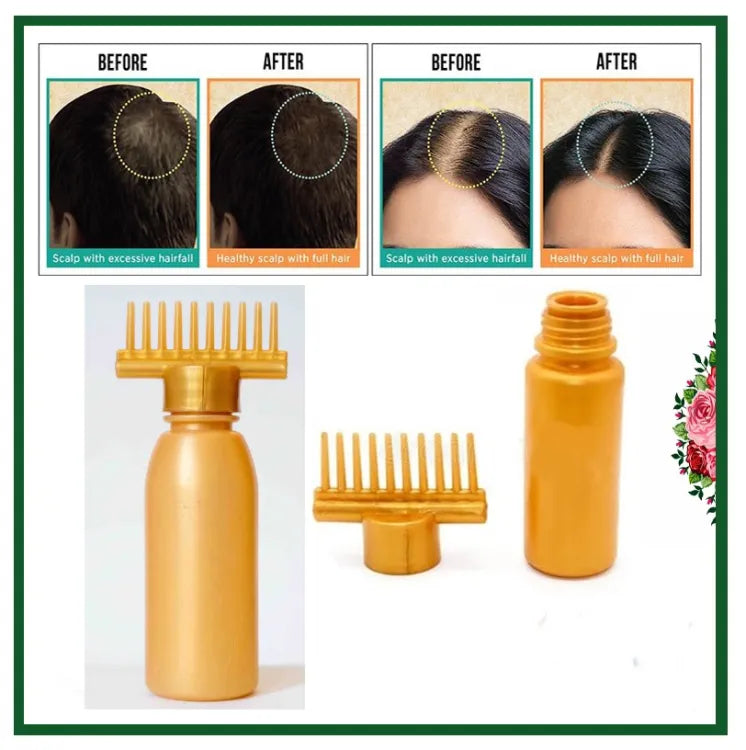 Premium Hair Oil Applicator Bottle with Root Comb - Mess-Free Oiling