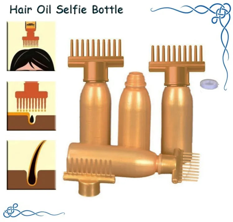 Premium Hair Oil Applicator Bottle with Root Comb - Mess-Free Oiling