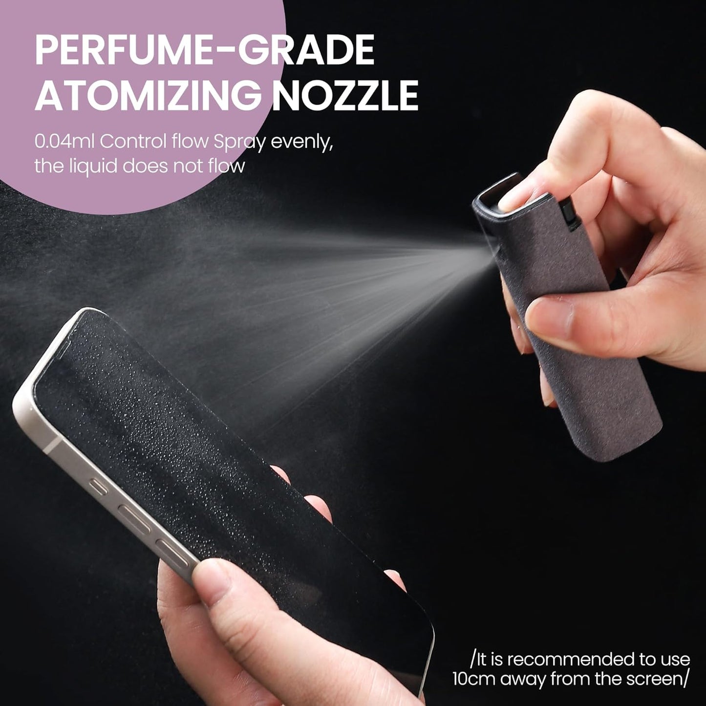 Premium 2-in-1 Screen Cleaner Spray & Microfiber Wipe (For Mobile, Laptop & Tablet)
