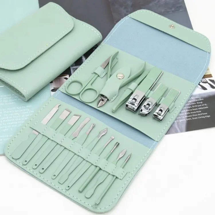 Premium Manicure & Pedicure Grooming Kit - Stainless Steel Nail Clipper Set