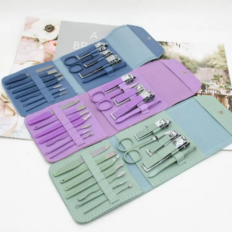 Premium Manicure & Pedicure Grooming Kit - Stainless Steel Nail Clipper Set
