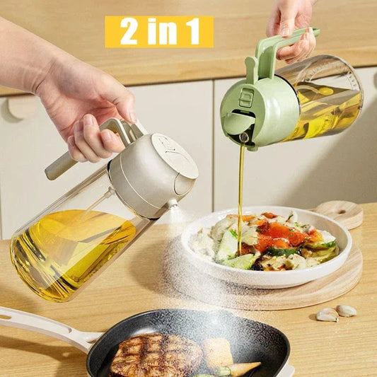 2-in-1 Oil Spray and Pour Bottle – 400ml