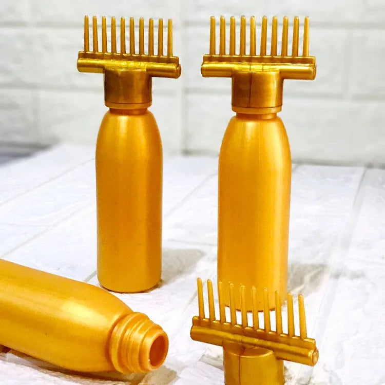 Premium Hair Oil Applicator Bottle with Root Comb - Mess-Free Oiling