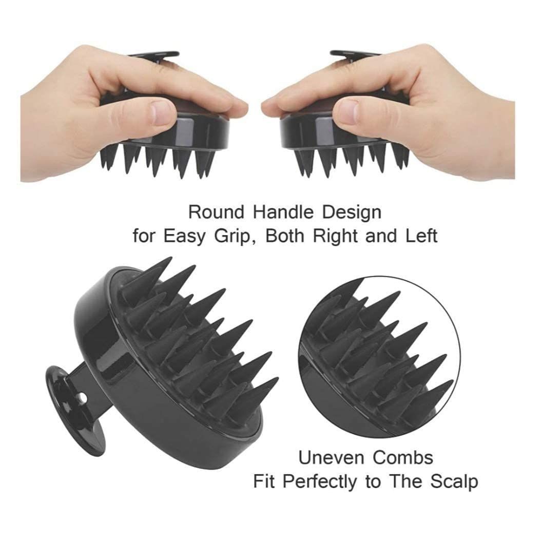 Premium Silicone Scalp Massager & Shampoo Brush - For Deep Cleaning & Hair Growth