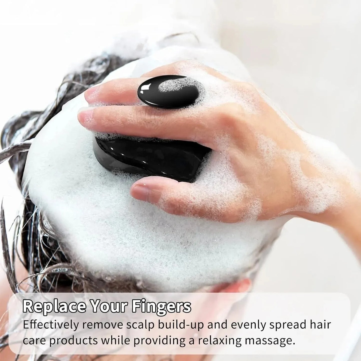 Premium Silicone Scalp Massager & Shampoo Brush - For Deep Cleaning & Hair Growth