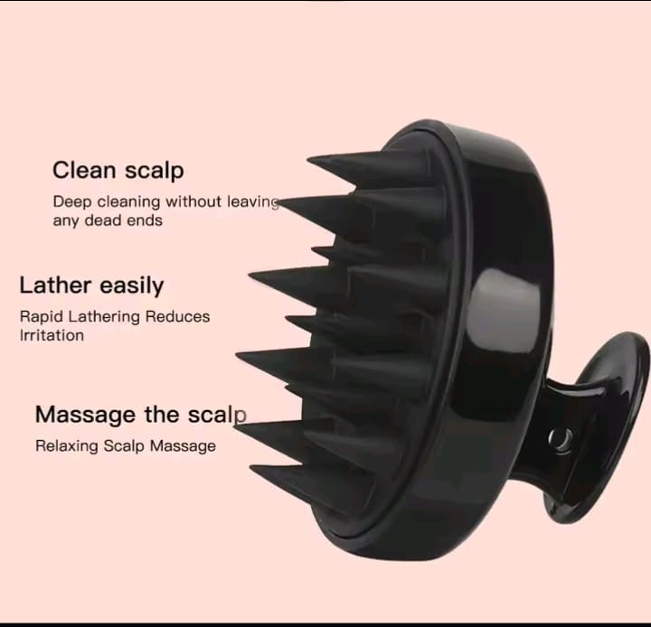 Premium Silicone Scalp Massager & Shampoo Brush - For Deep Cleaning & Hair Growth
