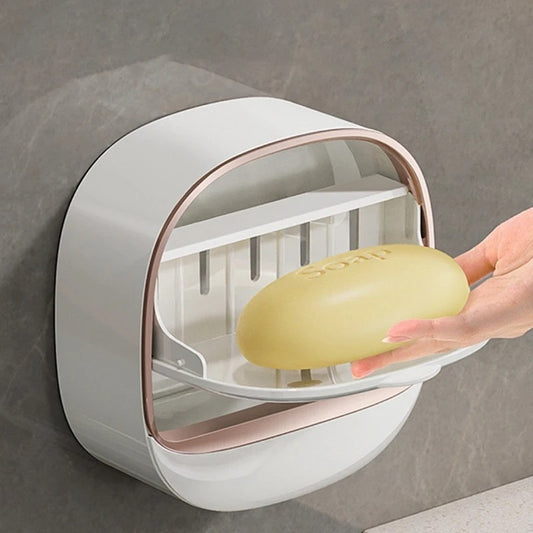 Wall-Mounted Flip Drain Soap Holder